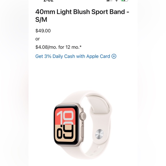 Apple very light blush Smartwatch Band - Picture 3 of 3